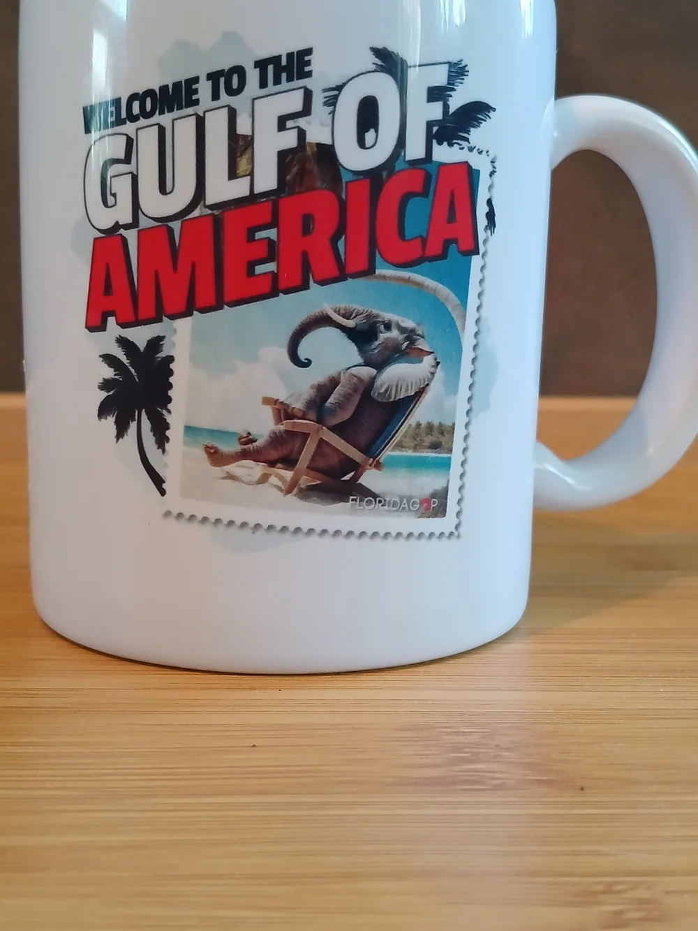 Welcome To The Gulf of America White Ceramic Coffee Mug Cup USA HF COORS